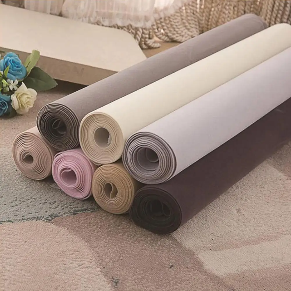 

Adeeing 45 * 200cm Solid Colour Self-Adhesive Flocked Cloth Lining Material for Package Boxes