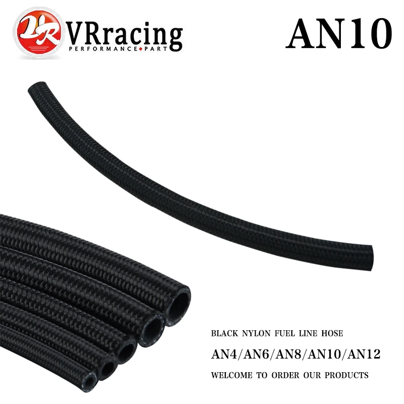 VR RACING 10 AN 10AN AN10 черный нейлоновый плетеный шланг для топливной/нефтяной/газовой
