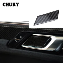 CHUKY стайлинга автомобилей углеродного волокна интерьера дверные ручки Bowl накладка Декоративные наклейки для порш Макан