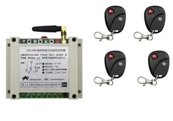 

top universal DC12V 24V 36V 48V 10A 2CH 2Channe Radio Remote Control Switch Receiver 4* Transmitter Learning Code