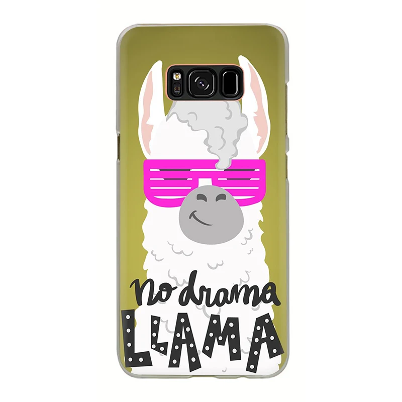 Kawaii милый Llama Альпака животные жесткий чехол для телефона samsung S7 Edge S8 S9 S10 Plus S10e Note 8 9 10 M10 M20 M30 M40 - Цвет: H11