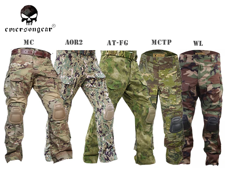 EMERSON боевые G3 брюки армейские для страйкбола с наколенником EM9351|multicam tropic pants|g3