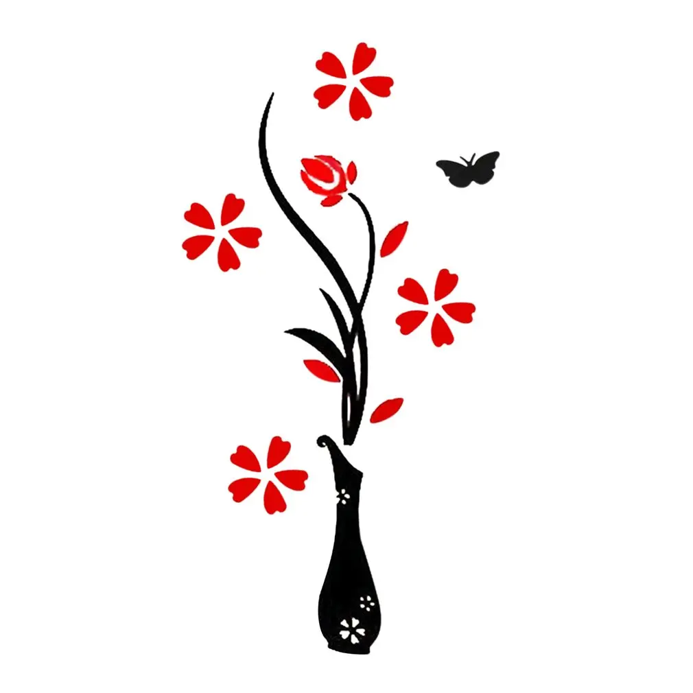 

3D DIY Flower Decal Wall Sticker Removable Home Room Decoration Applique Three-dimensional TV Background Entranceway Art Mural