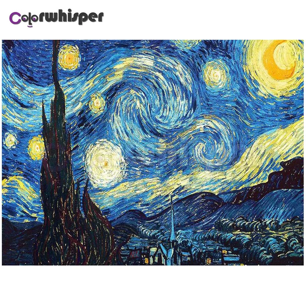 

Diamond Painting Full Square/Round Drill Van Gogh Starry Night 5D Daimond Painting Embroidery Cross Stitch Crystal Mosaic Z226