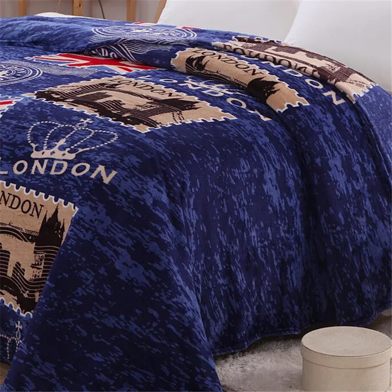 LREA распродажа, удобное и мягкое Флисовое одеяло в лондонском стиле с флагом кораллового цвета, постельные принадлежности