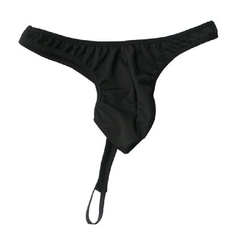 

Low-Rise Sexy male thong and g-string men's Underwear withpenis ring design