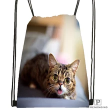 Custom LCat Briton Gray Eyes British#7 походная сумка на шнурке Cute Daypack Kids Satchel(черная спинка) 31x40 cm#180531-02-50