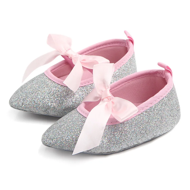 

2019 Baby girl beautiful princess shoes girl first walkers soft shoes with butterfly-knot 6-12 months infant baby shoe 12-030