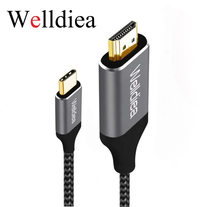 Welldiea USB C к HDMI Кабель-адаптер 4 k (Thunderbolt hdmi adapte) для huawei mate10 P20 Pro MacBook pro 2017 sumsang S9 + |