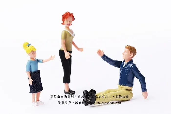 ПВХ Рисунок семья взрослый ребенок песчаной модели персонажа игрушка в подарок 7 шт./компл