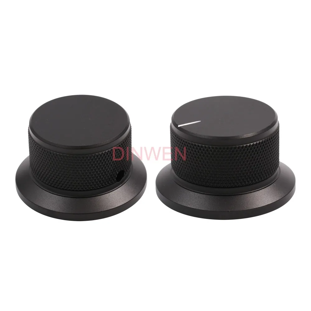 44*25mm Black Potentiometer Rotary Knob For Hifi CD DVD Turntable