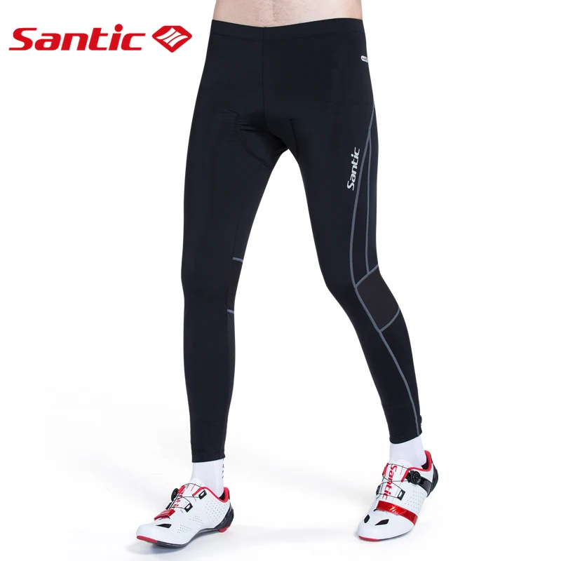

Santic Men 4D Padded High Elasticity Cycling Pants Antiskip Silica Reflective Pants Breathable Bicycle Bike Riding Mtb Pants