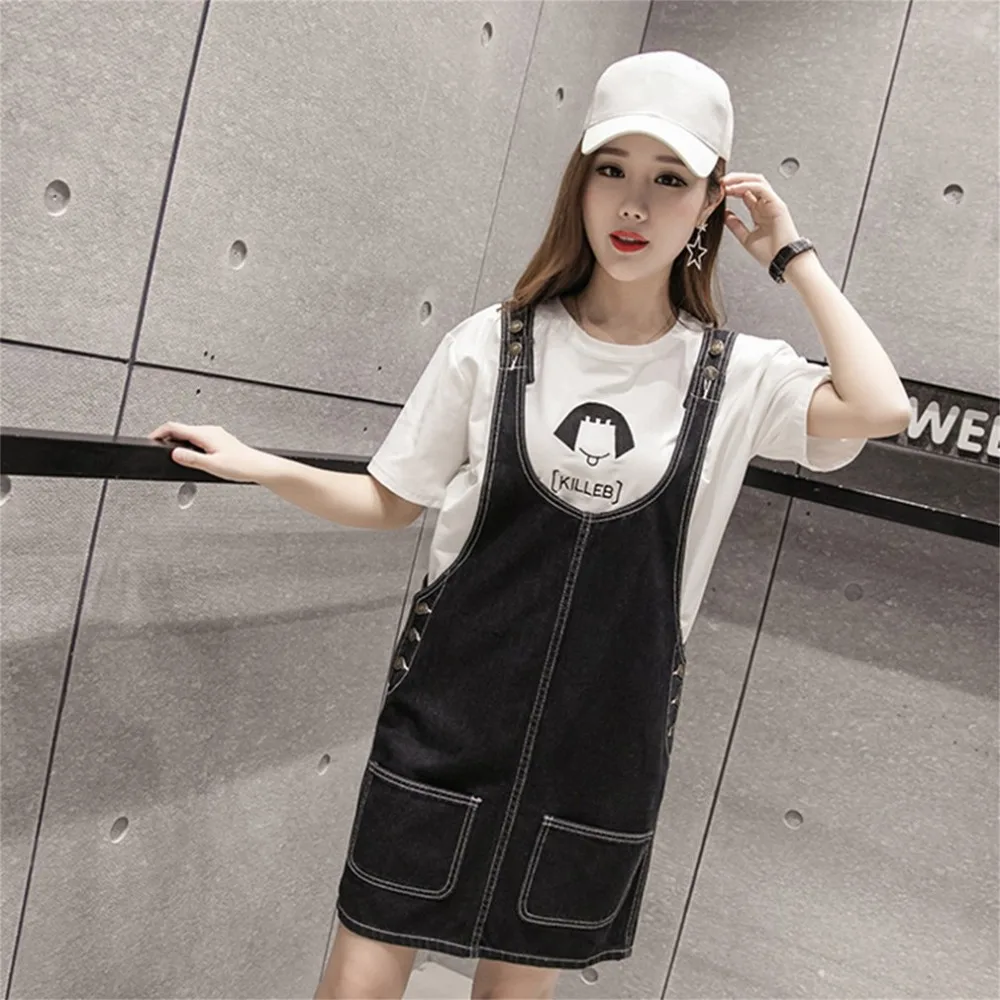 Summer Style Loose Strap Jeans Dress Preppy Style Suspender Denim Sundress Denim Overall Dress Female Elegant Denim Jeans Summer Style Loose Strap Jeans Dress Preppy Style Suspender Denim Sundress Denim Overall Dress Female Elegant Denim Jeans
