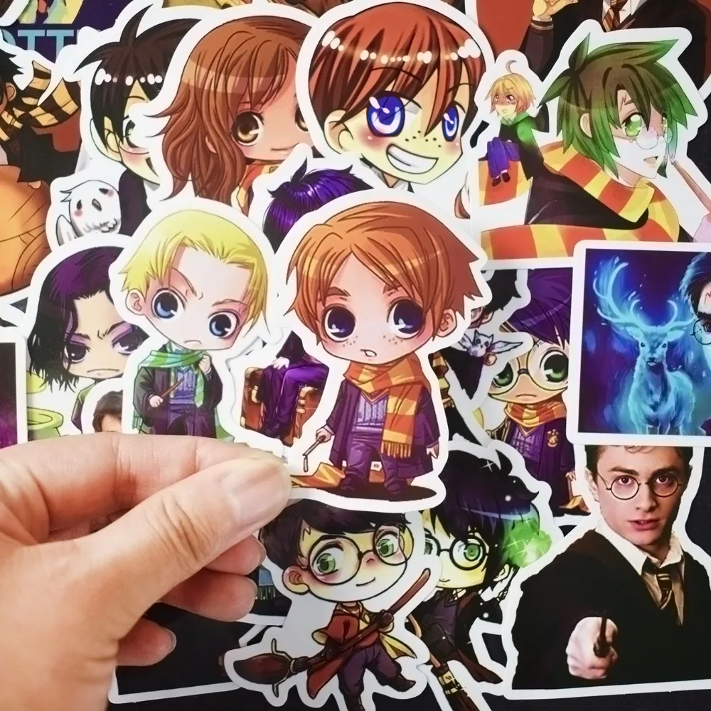 50Pcs Harry Potter Stickers Graffiti Funny JDM Anime Stickers for Children Laptop Bicycle Suitcase Luggage Skateboard Car Decals-1350-4