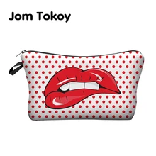Jom Tokoy 3D Printing Makeup font b Bags b font With Multicolor Pattern Cute Cosmetics Pouchs