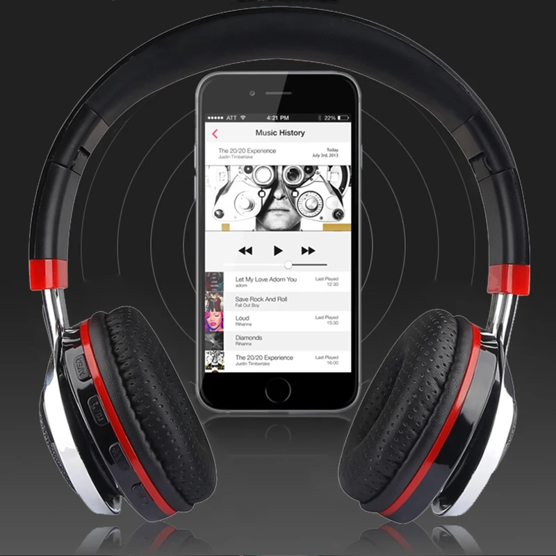 Светящиеся стерео шлем Аудио Bluetooth наушники беспроводные большие наушники спортивные наушники Mic Led Light Tf Fm для ПК телефона