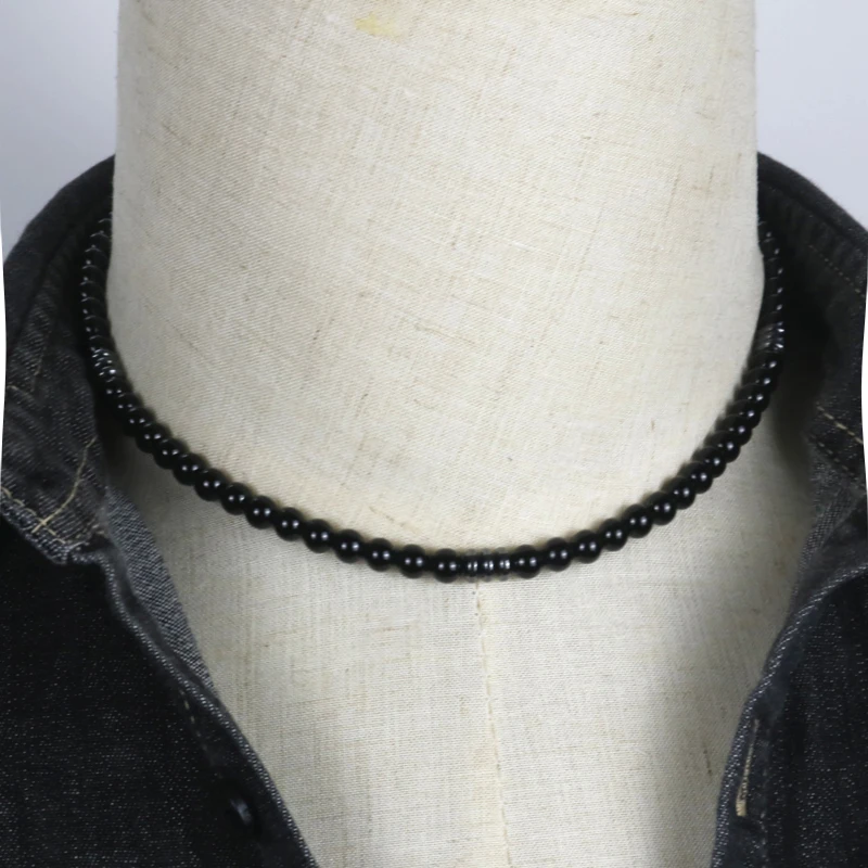 Классическое мужское ожерелье из натурального лавы с бусинами и серфером для мужчин, уникальное ожерелье из бисера, подарок для Него SU-14