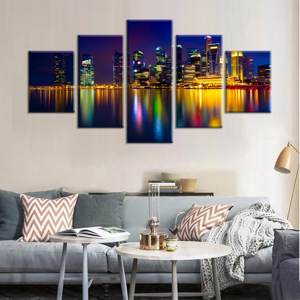 Aliexpress.com : Buy 5 Pieces Marina Bay Singapore Wall Art Picture