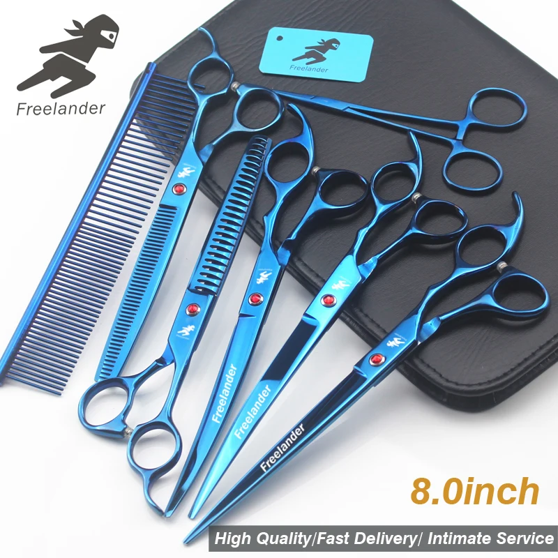 

8 inch pet hairdressing scissors set pink set high class pet scissors