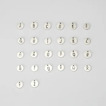

20PCS Silver Stainless Steel Charms 26 English Letters Hollow Letter Charm Dangle DIY Necklace&Bracelet&Earrings Jewelry