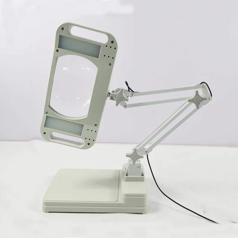 110/220V 5x Benchtop Magnifier Lamp Cross Holder Tabletop Desk