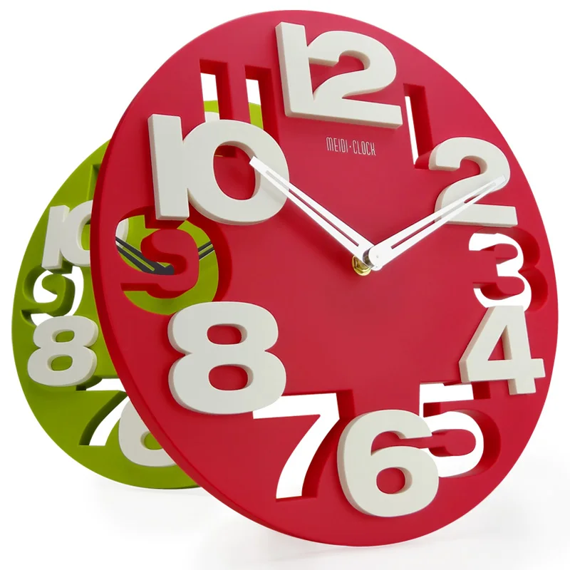 

Modern Design Digital Watch Hanging On The Wall Kitchen Wall Clock Home Decor Wall Clock Round Big 3d Large Decorative