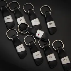 Металлический логотип для автомобиля брелок для ключей с брелком-держателем для ключей брелок для ключей для автомобиля Audi RS sline A3 A4 A5 A6 A7 Q3