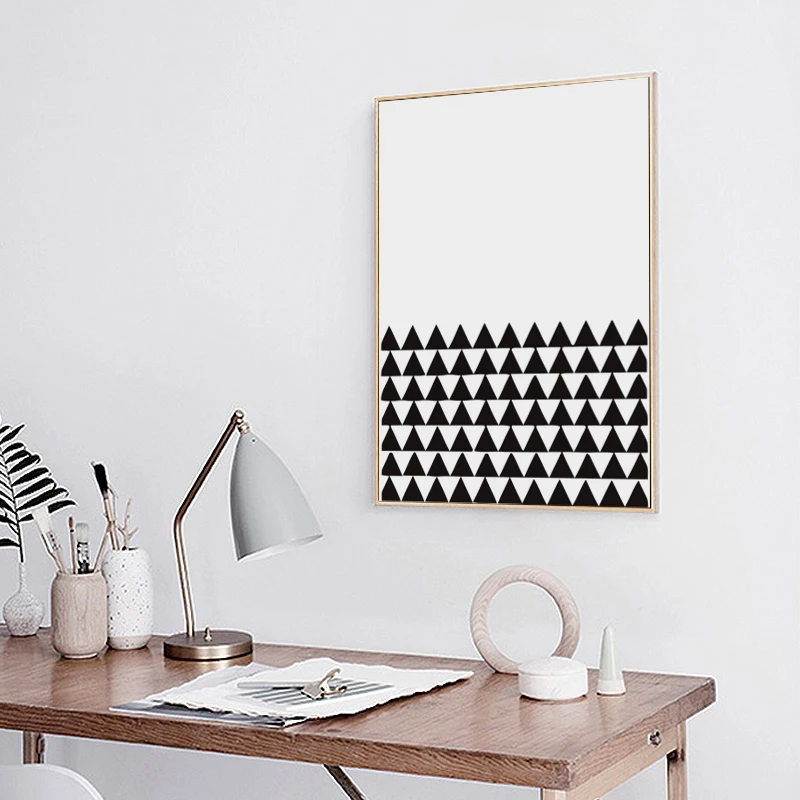 Черно-белый абстрактный геометрический узор, холст, художественная живопись, принт, плакат, картина, настенная, для офиса, спальни, Современный домашний декор, A2A3A4