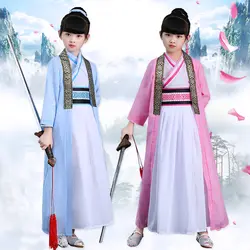Hanfu Национальный древнекитайский карнавальный костюм феи маскарадные костюмы Hanfu детская традиционная китайская одежда для девочек