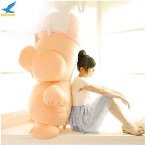Fancytrade 59''  150cm Cute Giant Stuffed Mcdull Pig Plush Toy Birthday Gift 2 Models Accept Dropshpping FT50003 (14)