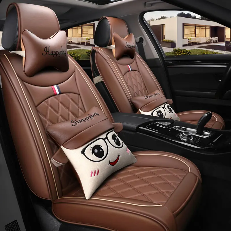 ПУ кожаные защитные чехлы на сиденье автомобиля авто подушка мультфильм