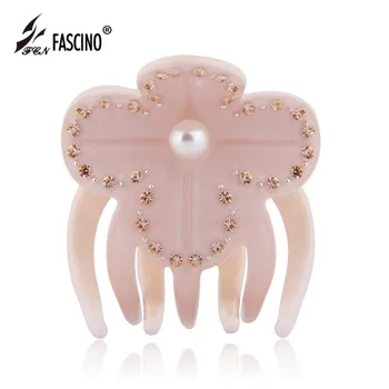

2016 New Fashionn Luxury Crystal Rhinestone Hair Claws Clips Simulated Pearl Small Hair Accessories For Women Girls (BG820069)