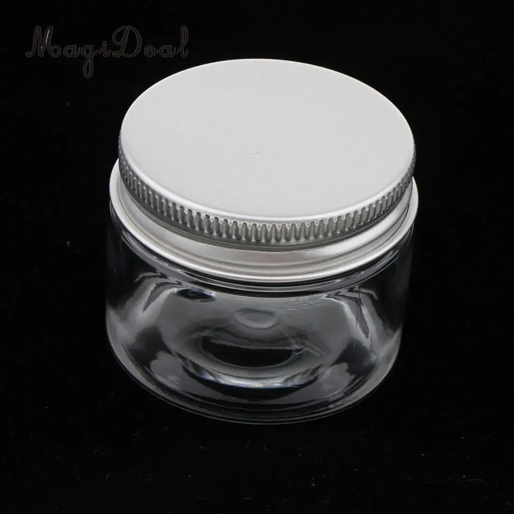 10pcs 30-120ML PET Plastic Empty Cosmetic Container Case with Aluminum Caps Cream Lotion Box Ointments Bottle Makeup Pot Jars