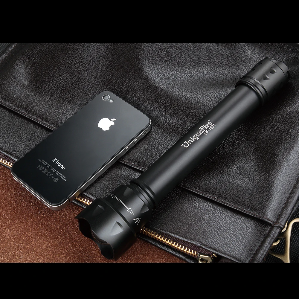 Uniquefire 1501 recharger battery Flashlight  adjustable  LED tactical Torch + Pressure Switch + Gun Mount + two slot charger5