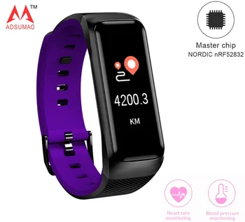 

Adsumad B02 smart bracelet IP68 waterproof Support Heart Rate Blood Pressure Monitor Sports smart band fitness tracker