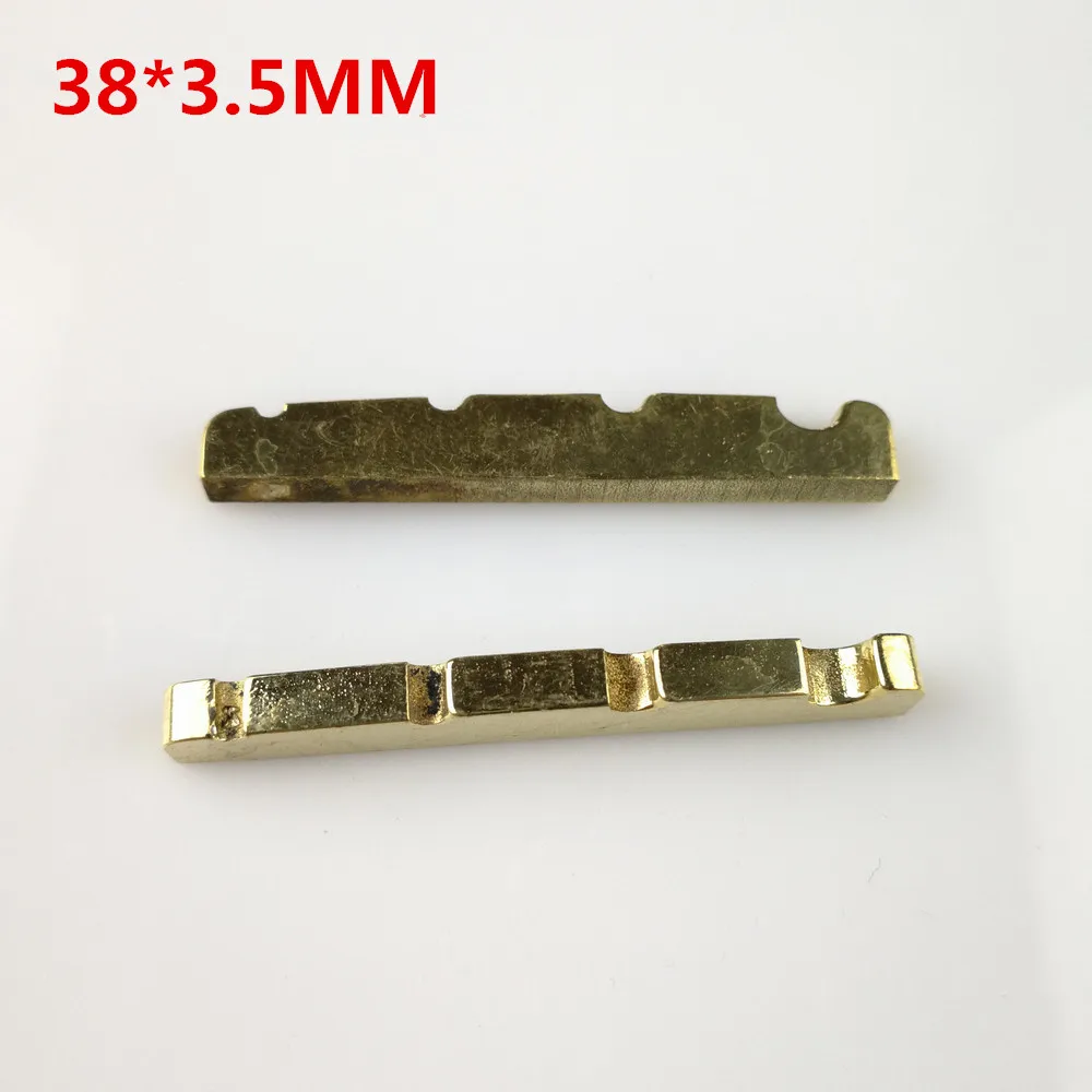1 Piece Solid Brass Metal Electric Bass Nut for P & jazz Electric Bass Guitar Size 38*3.5 mmin