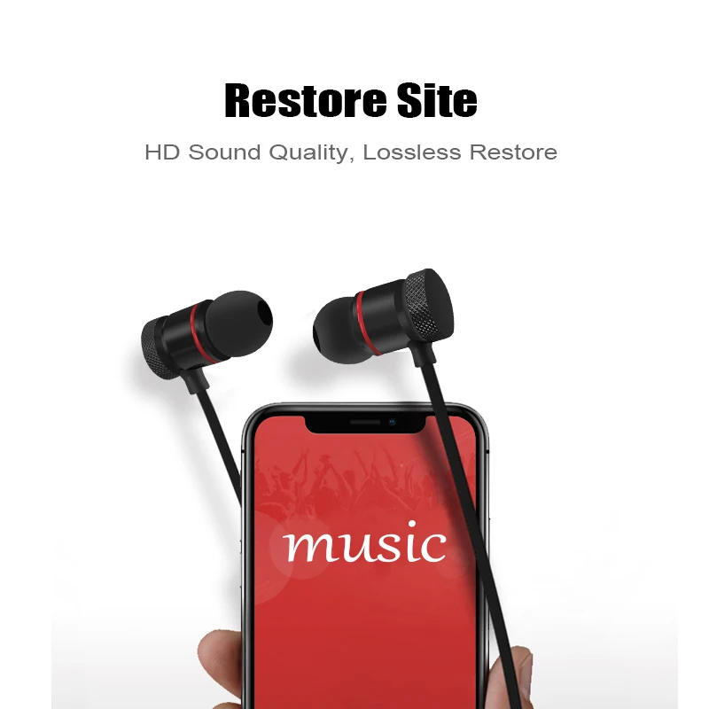 Беспроводные наушники M & J F05 с Bluetooth металлические спортивные защитой от пота