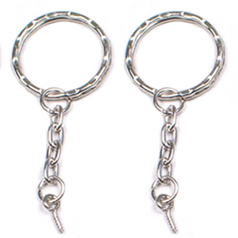 

20Pcs/Lot Screw Threaded Key Chain Eye Pins Keychain Split Ring Key Chains DIY Retro Keychains Jewelry Findings Accessories