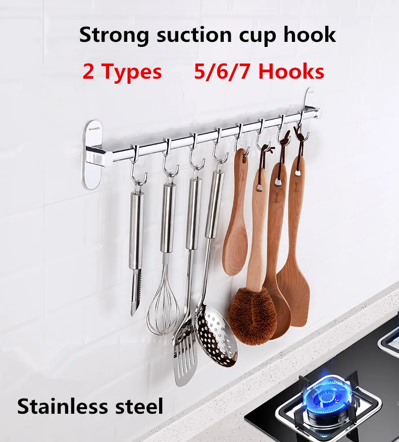 5/6/7hooks Strong suction cup hook Kitchen nail free hook hook tile