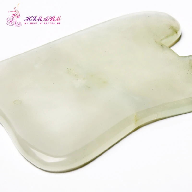1 Pcs natural light green jade Guasha board facial treatment scraping tool for body massage health care 1 Pcs natural light green jade Guasha board facial treatment scraping tool for body massage health care