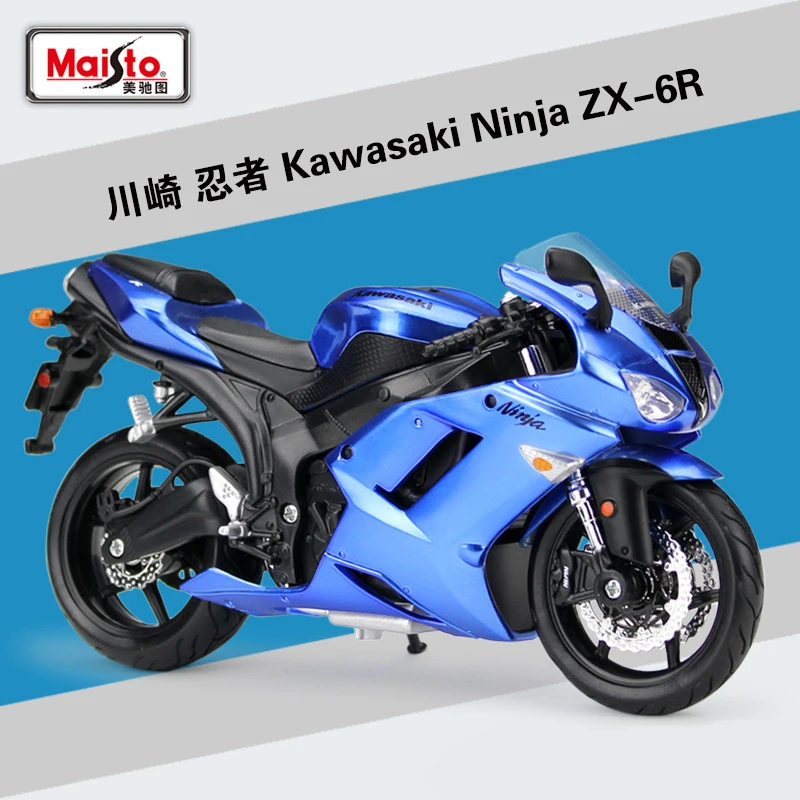 

1Pcs Maisto 1:12 Kawasaki Ninja ZX6R Diecast Metal Model Sport Race Motorcycle Model Motorbike Collectibles