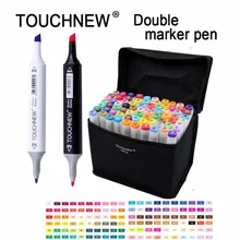 Touchnew 168 Цвета Книги по искусству маркер двуглавый эскиз на спиртовой основе маркер граффити Fineliner маркеры Краски эскиз Книги по искусству Краски маркер