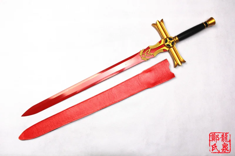 Последний Серафим меч MIKAELA Hyakuya The Night's Micah красный материал из натуральной стали кожа оболочка косплей реквизит декоративные мечи