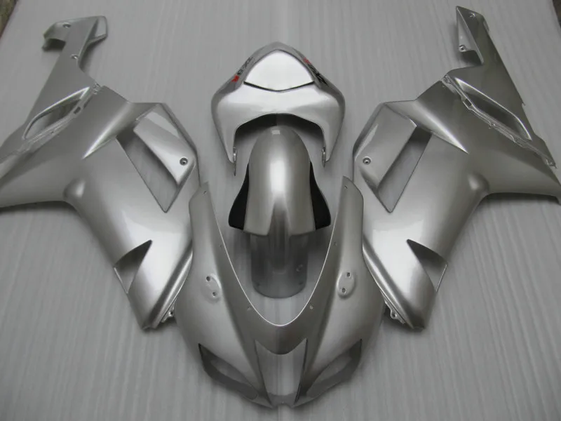 Injection mold Fairing kit for KAWASAKI Ninja ZX6R 07 08 ZX6R 636 2007 2008 zx6r 07 08 Grey ABS Fairings set +7 gifts HG15