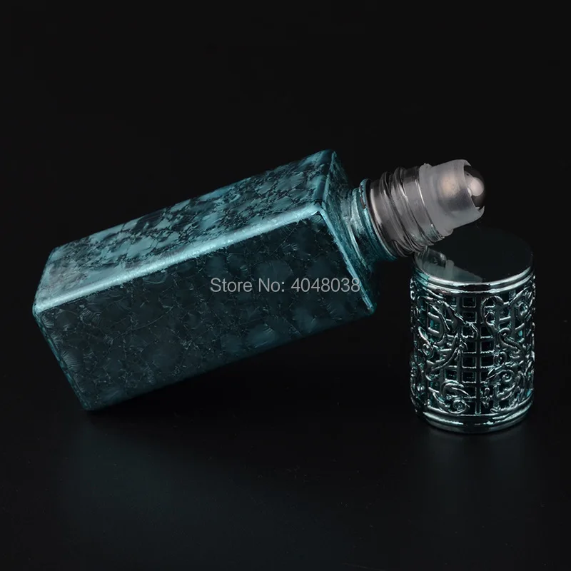 Crack UV Emulsion Refillable Bottle with Alloy Cover Roller Ball Empty Glass Cosmetic Cream Jar 7ML Essential Oil Packing Bottle (2)