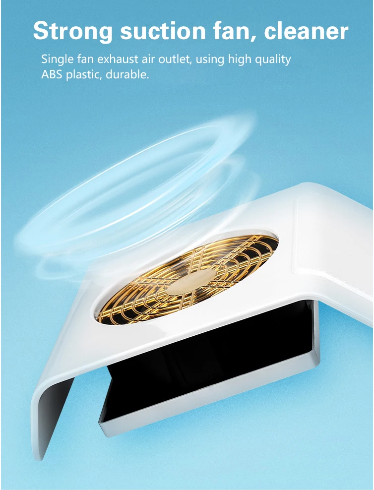 Günstig 40W Staubsauger für Nagel Kunst mit 2 Fans UV Gel Lack Staub kollektor Nagel Staub Staubsauger Maniküre maschine