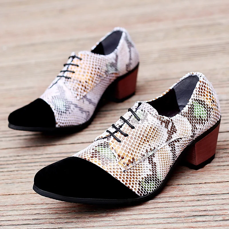 

2019 Fashion Wedding Mens Dress Shoes Height Increase Designer Men Footwear Luxury Brand Man Heel Shoes Popular Business Shoes