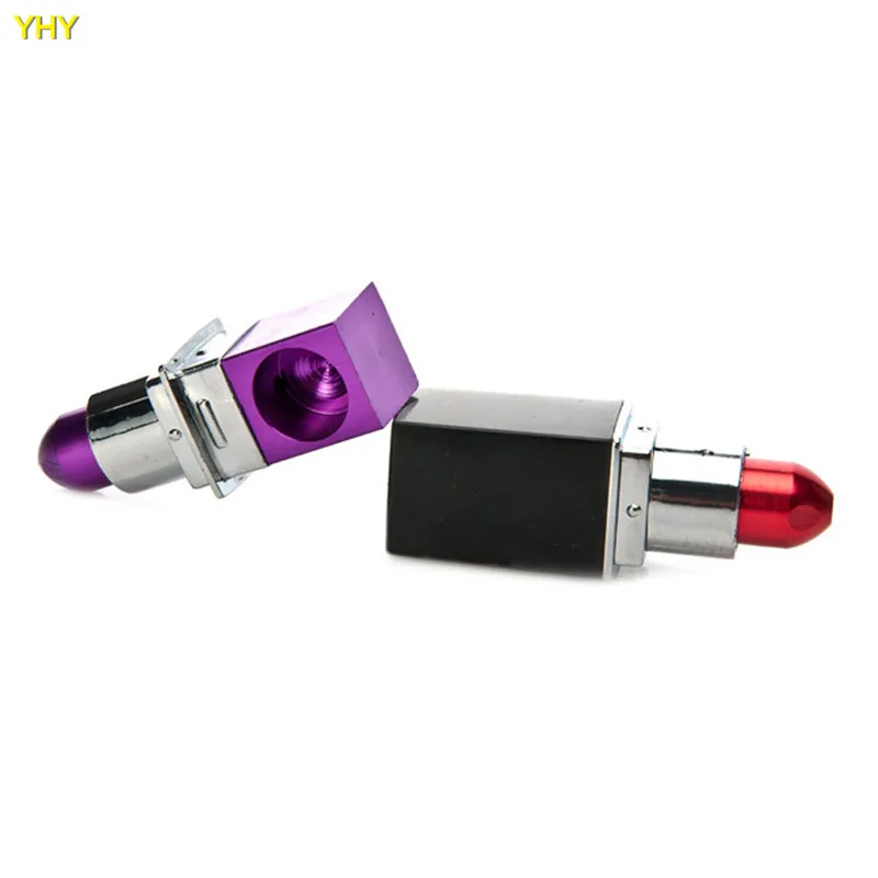 Lipstick Smoking Pipes Tobacco Cigarette Lady Smoking Pipes Fashion Magic Lipstick Pipes Mini Portable Metal Lady Gift Smoking05