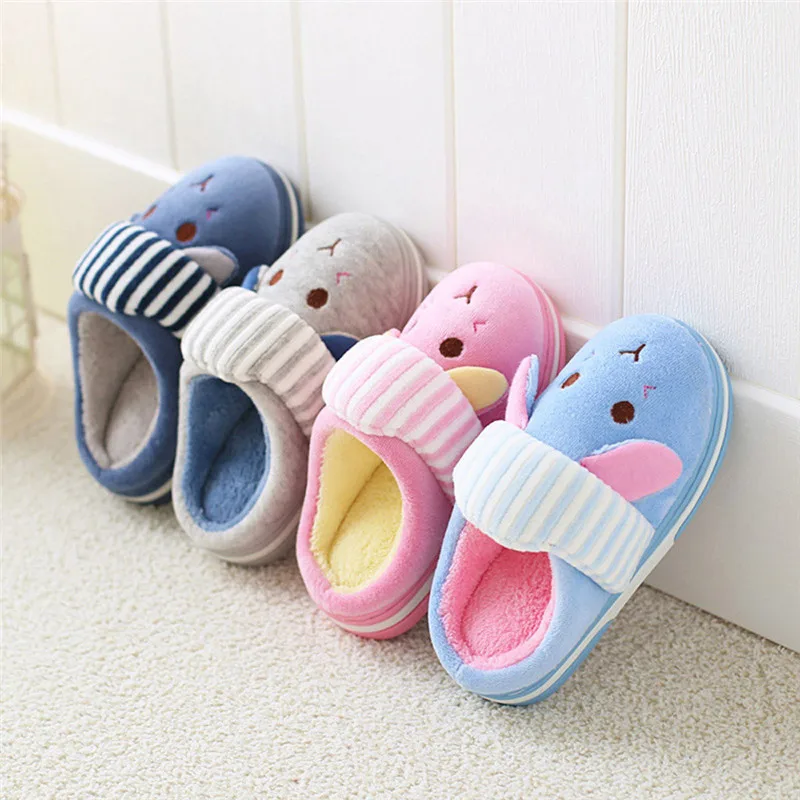 Children's plus velvet warm home shoes Toddler Baby Infant Girls Boys Winter Home Slippers Cartoon Warm Indoors Shoes #3j24 (14)