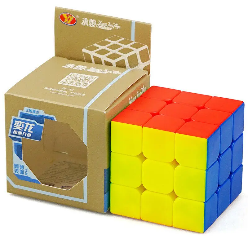 YongJun YILONG 3x3x3 магический куб без наклеек скоростной куб ультра-гладкая головоломка Гладкий Твист Многоцветный Профессиональный Saft ABS 56mm